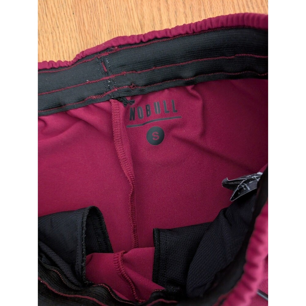 NOBULL Joggers Men’s Small Red Maroon Athletic Pants Gym Training Zip Pocket - Picture 6 of 11